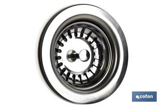 Cofan Sink Valve | Polypropylene | Size: 1" 1/2 x 115 | Stainless Steel Strainer Plug | High Drainage Capacity | Polypropylene - Cofan