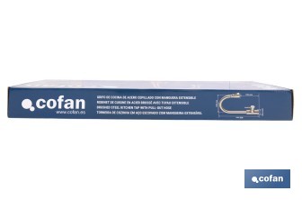 Grifo de cocina extensible dorado con 3 funciones y giro 360° | Material: acero inoxidable | Acabado cepillado | Cartucho cerámico Ø35 mm - Cofan