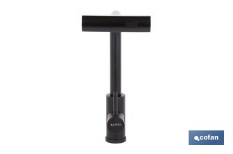 Grifo de cocina negro con 3 funciones y giro 360º | Material: acero inoxidable 304 | Cartucho cerámico de Ø35 mm - Cofan