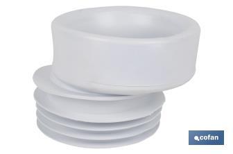 Cofan Toilet Pan Connector | Offset Connector for Toilet | Ø110mm Outlet | EVA - Cofan