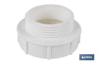 Waste Adaptor with 1" 1/4 male - 1" 1/2 female threads | For Flexible Waste Pipe | Plumbing accessory - Cofan