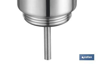 Click-Clack Valve | Chromed-Plated Brass | 1" 1/4 Thread | Ø63mm Big Plug Included - Cofan