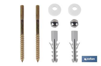 Set of vertical fixing screws for toilet - Cofan