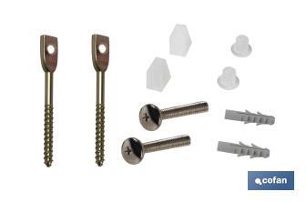 Set of horizontal fixing screws for toilet - Cofan