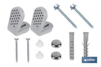 Set of fixing screws for toilet - Cofan