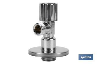 Valve d'Équerre | Modèle Piston | Dimensions : 1/2" x 3/8" | Fabriquée en Laiton CV617N - Cofan