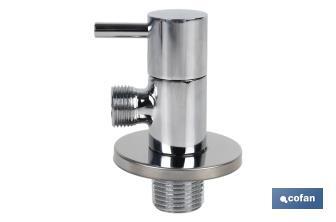 Angle valve | Lux Model | 1/4 turn handle | PN16 | Available in two sizes - Cofan