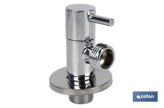 Angle valve | Lux Model | 1/4 turn handle | PN16 | Available in two sizes - Cofan