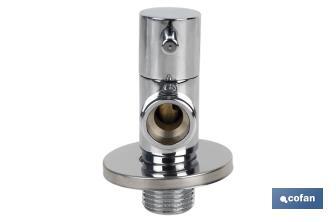 Angle valve | Lux Model | 1/4 turn handle | PN16 | Available in two sizes - Cofan