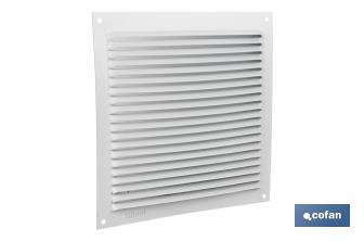 Ventilation grille | White aluminium | Available in various sizes to choose from - Cofan