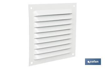 Griglia di ventilazione con zanzariera | Realizzata in alluminio bianco | Varie dimensioni - Cofan