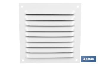 Grille de Ventilation avec Moustiquaire | Fabriquée en Aluminium Blanc | Plusieurs Dimensions - Cofan