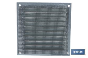 Ventilation grille with mosquito net | White aluminium | Available in various sizes - Cofan