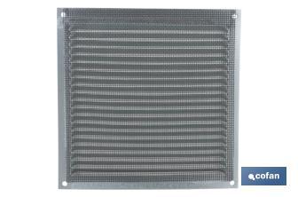 Grille de Ventilation avec Moustiquaire | Fabriquée en Aluminium Blanc | Plusieurs Dimensions - Cofan