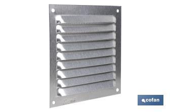 Ventilation grille with mosquito net | Aluminium | Available in various sizes - Cofan