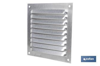 Ventilation grille with mosquito net | Aluminium | Available in various sizes - Cofan