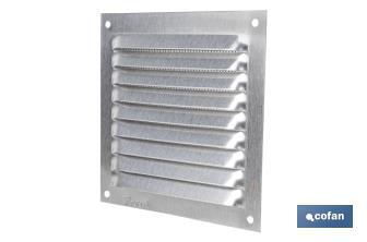 Ventilation grille with mosquito net | Aluminium | Available in various sizes - Cofan