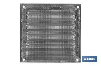 Grille de Ventilation avec Moustiquaire | Fabriquée en Aluminium | Plusieurs Dimensions - Cofan