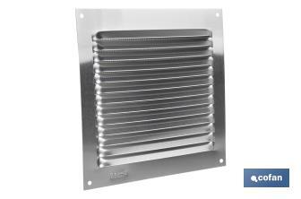 Ventilation grille with mosquito net | Aluminium | Available in various sizes - Cofan