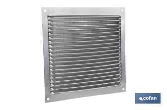 Ventilation grille with mosquito net | Aluminium | Available in various sizes - Cofan