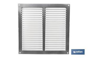 Ventilation grille | Wood coloured aluminium | Available with or without mosquito net - Cofan