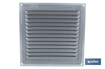 Ventilation grille | Wood coloured aluminium | Available with or without mosquito net - Cofan