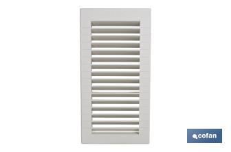Flush mounting ventilation grille | ABS | Size: 13.3 x 26cm - Cofan