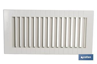 Flush mounting ventilation grille | ABS | Size: 13.3 x 26cm - Cofan