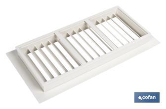 Cofan Grelha de Ventilação para Encastrar | Fabricada em AlBS | Medida de 13,3 x 26 cm - Cofan