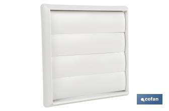 Ventilation grille with 4 movable strips | White ABS | Available in several sizes - Cofan