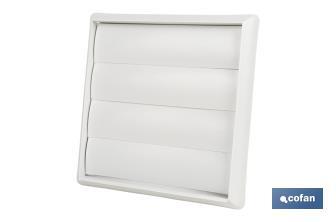 Ventilation grille with 4 movable strips | White ABS | Available in several sizes - Cofan