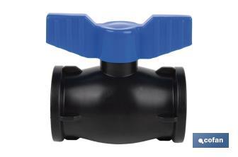 PP ball valve with F-F thread PN16 | Available in different sizes - Cofan