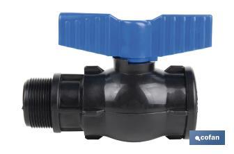PP ball valve with M-F thread PN16 | Available in different sizes - Cofan