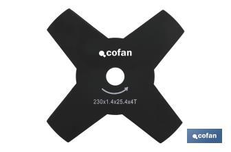 Disco de corte para desbrozadora de 4 dientes - Cofan