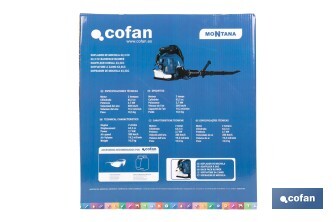 Soprador de Costas | Modelo Montana | Motor 63,3CC - Cofan