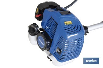 Desbrozadora de gasolina | Motor 2 tiempos | 51,7 cc | Motor eficiente | Incluye manillar plegable y arnés doble - Cofan