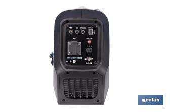 Generador inverter de gasolina de 79,7 cc | Motor de 4 tiempos OHV | Generador inverter portátil | Máxima potencia: 2 kVA - Cofan