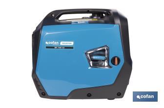Generador inverter de gasolina de 79,7 cc | Motor de 4 tiempos OHV | Generador inverter portátil | Máxima potencia: 2 kVA - Cofan