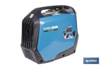 Generador inverter de gasolina de 79,7 cc | Motor de 4 tiempos OHV | Generador inverter portátil | Máxima potencia: 2 kVA - Cofan