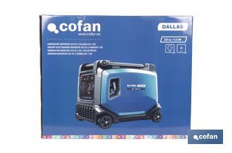 Generador inverter de gasolina de 223 cc | Motor de 4 tiempos | Generador inverter portátil | Máxima potencia: 3,8 kVA - Cofan