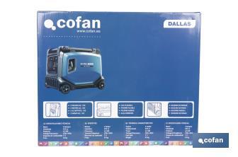 Generador inverter de gasolina de 223 cc | Motor de 4 tiempos | Generador inverter portátil | Máxima potencia: 3,8 kVA - Cofan