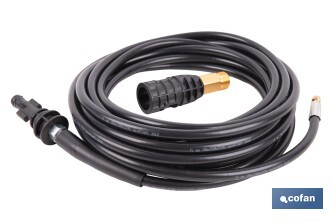Manguera para limpieza de tuberías | Longitud: 7,5 m | Conexión M22 y bayoneta | Accesorio para Hidrolimpiadora Cofan | Ideal para desatrancos - Cofan