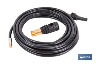 Manguera para limpieza de tuberías | Longitud: 7,5 m | Conexión M22 y bayoneta | Accesorio para Hidrolimpiadora Cofan | Ideal para desatrancos - Cofan