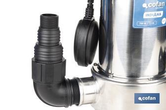 Electrobomba sumergible para aguas sucias | Potencia: 750 W | Caudal máximo: 13000l/h | 7 m de inmersión | Interruptor de flotador - Cofan