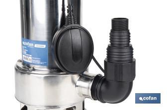 Electrobomba sumergible para aguas sucias | Potencia: 750 W | Caudal máximo: 13000l/h | 7 m de inmersión | Interruptor de flotador - Cofan