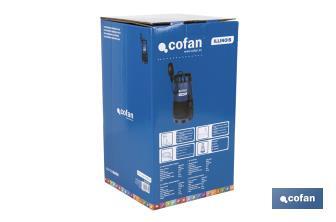 Electrobomba sumergible para aguas sucias y limpias | Potencia: 900 W | Caudal máximo: 18000 l/h | 7 m de inmersión | Interruptor de flotador - Cofan