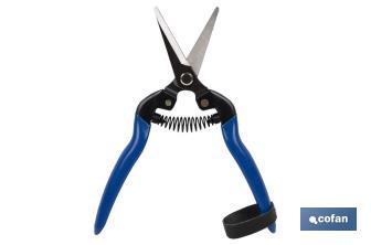 Harvest shears with straight tip and total length of 185mm | Special for gardening works - Cofan