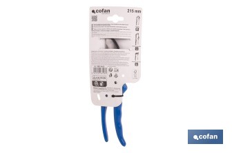 Tijeras de poda y recolección bypass | Cuchillas de acero SK5 | Mango ergonómico en PVC | Corte limpio y preciso | Uso profesional y doméstico - Cofan