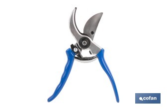 Tijeras de poda y recolección bypass | Cuchillas de acero SK5 | Mango ergonómico en PVC | Corte limpio y preciso | Uso profesional y doméstico - Cofan