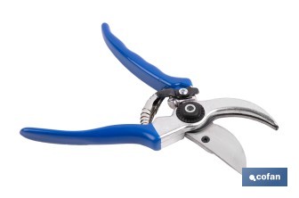 Tijeras de poda y recolección bypass | Cuchillas de acero SK5 | Mango ergonómico en PVC | Corte limpio y preciso | Uso profesional y doméstico - Cofan